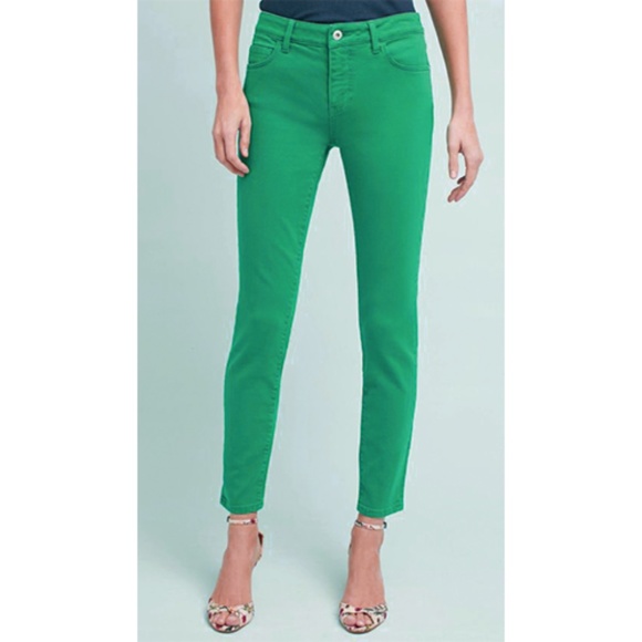 Pilcro Mid-Rise Skinny Ankle Jean, Kelly Green, 27 - Picture 4 of 12